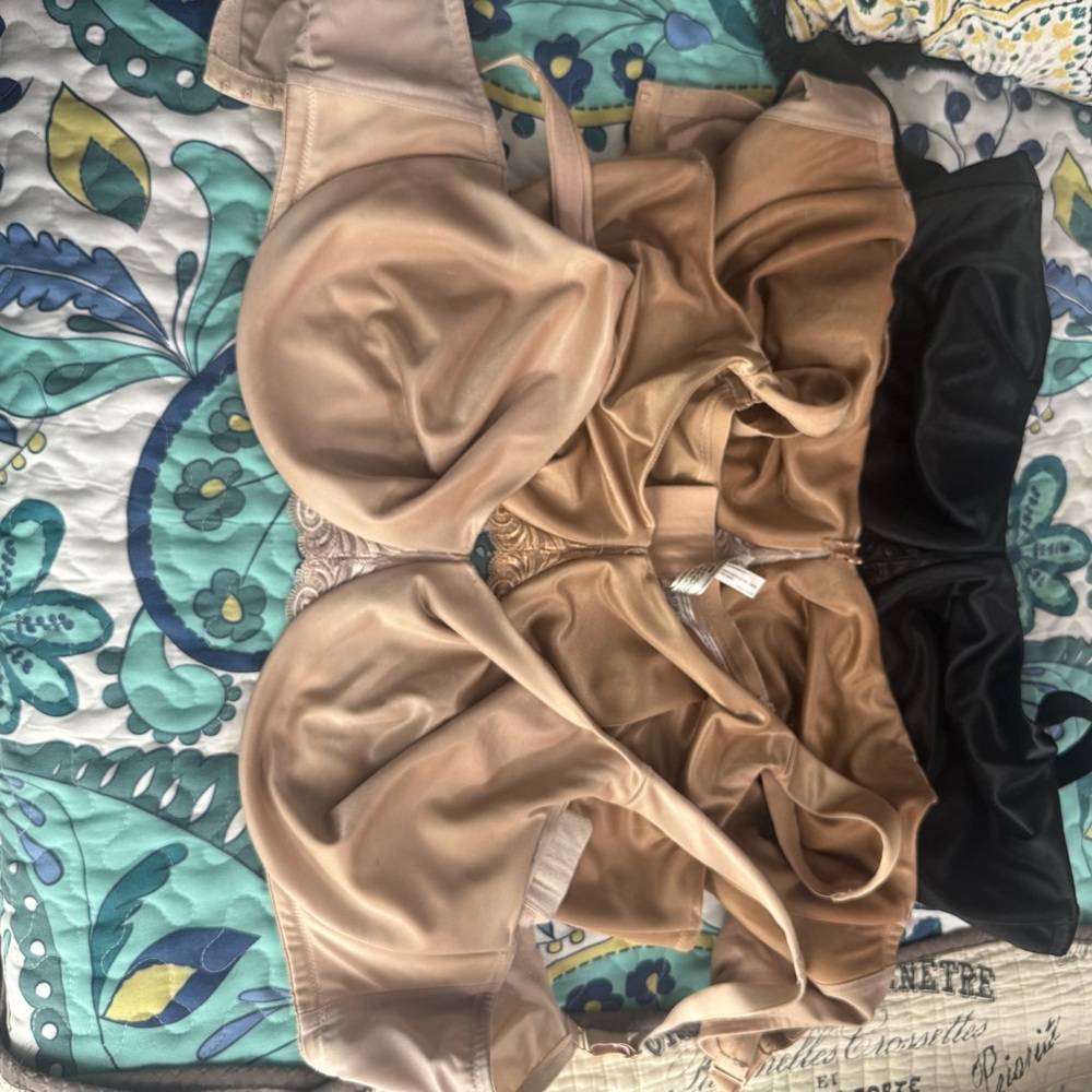 Elegant Women's Intimates Set - Black, Tan, Cream